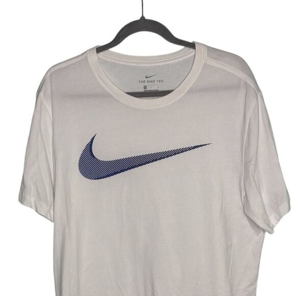 Nike Men's Dri-Fit Short Sleeve Logo Training T-Shirt White Size Large - Picture 3 of 7